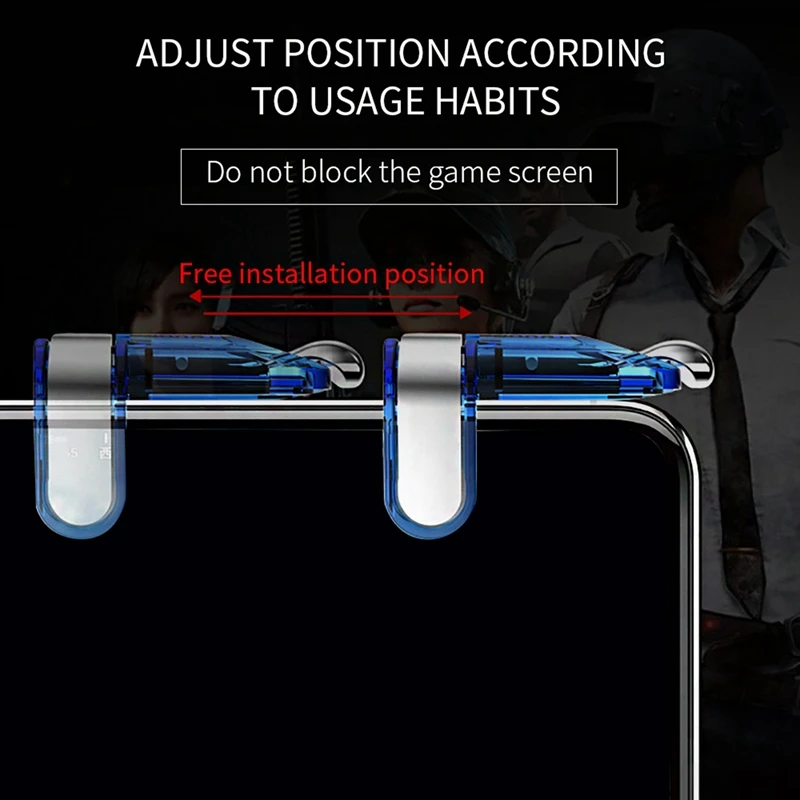 8X Mini Gaming Trigger For PUBG Gamepad Mobile Control L1 R1 Shooter Pubg Game Fire Buttons L1 R1 For Android Ios