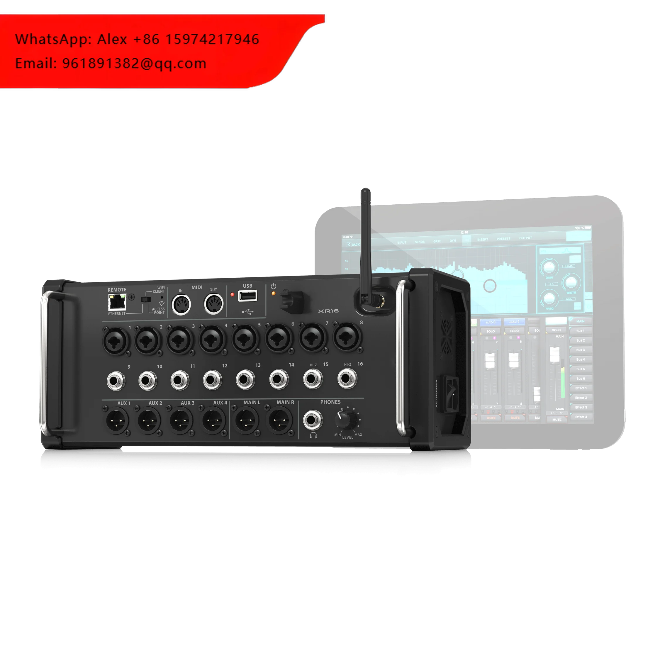 Mezclador Digital Pequeño de 16 Canales XR16 a Precio de Fábrica, Mezclador de Audio Digital de 16 Canales