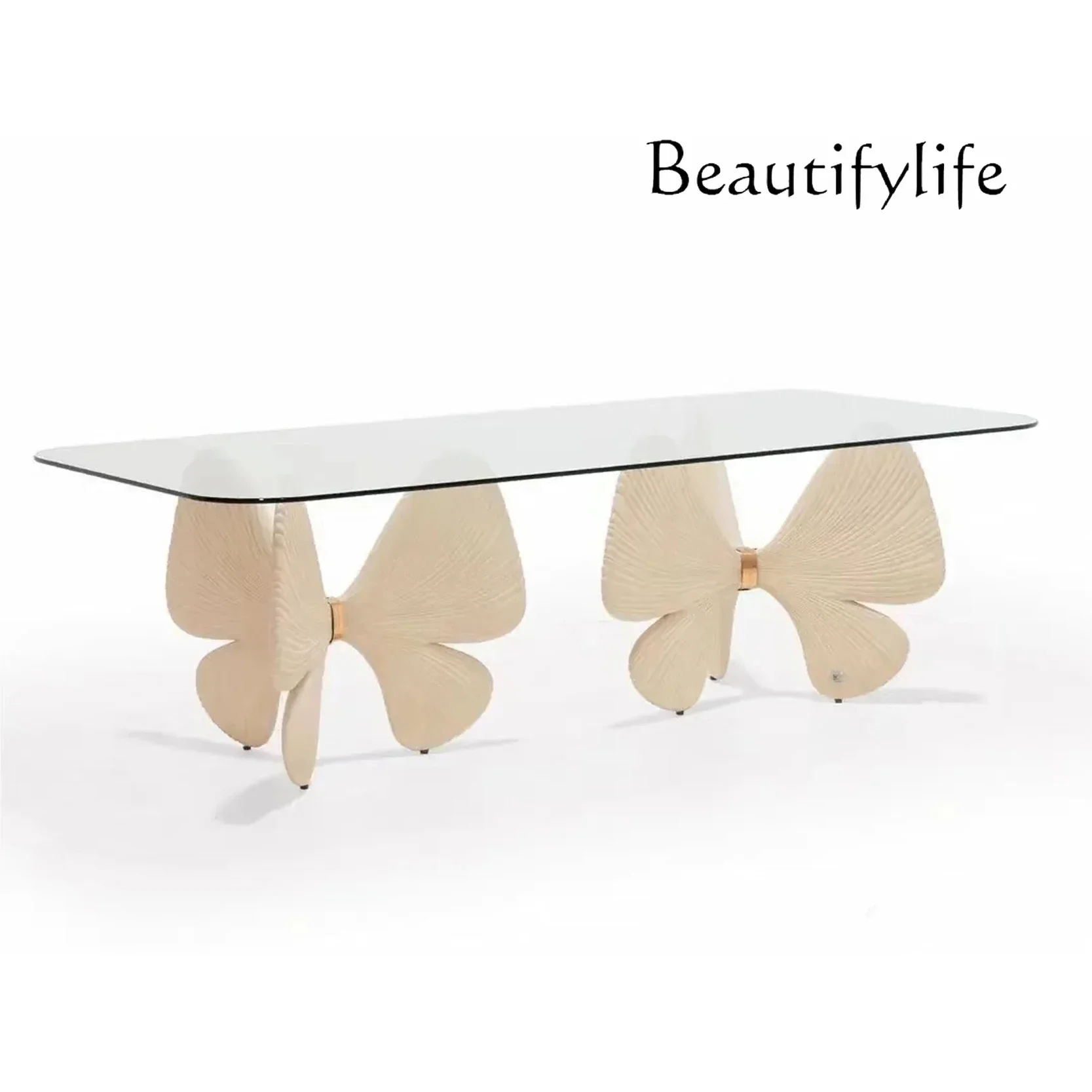 

N44 Creative simplicity modern special-shaped glass dining table living room art coffee table designer fashion