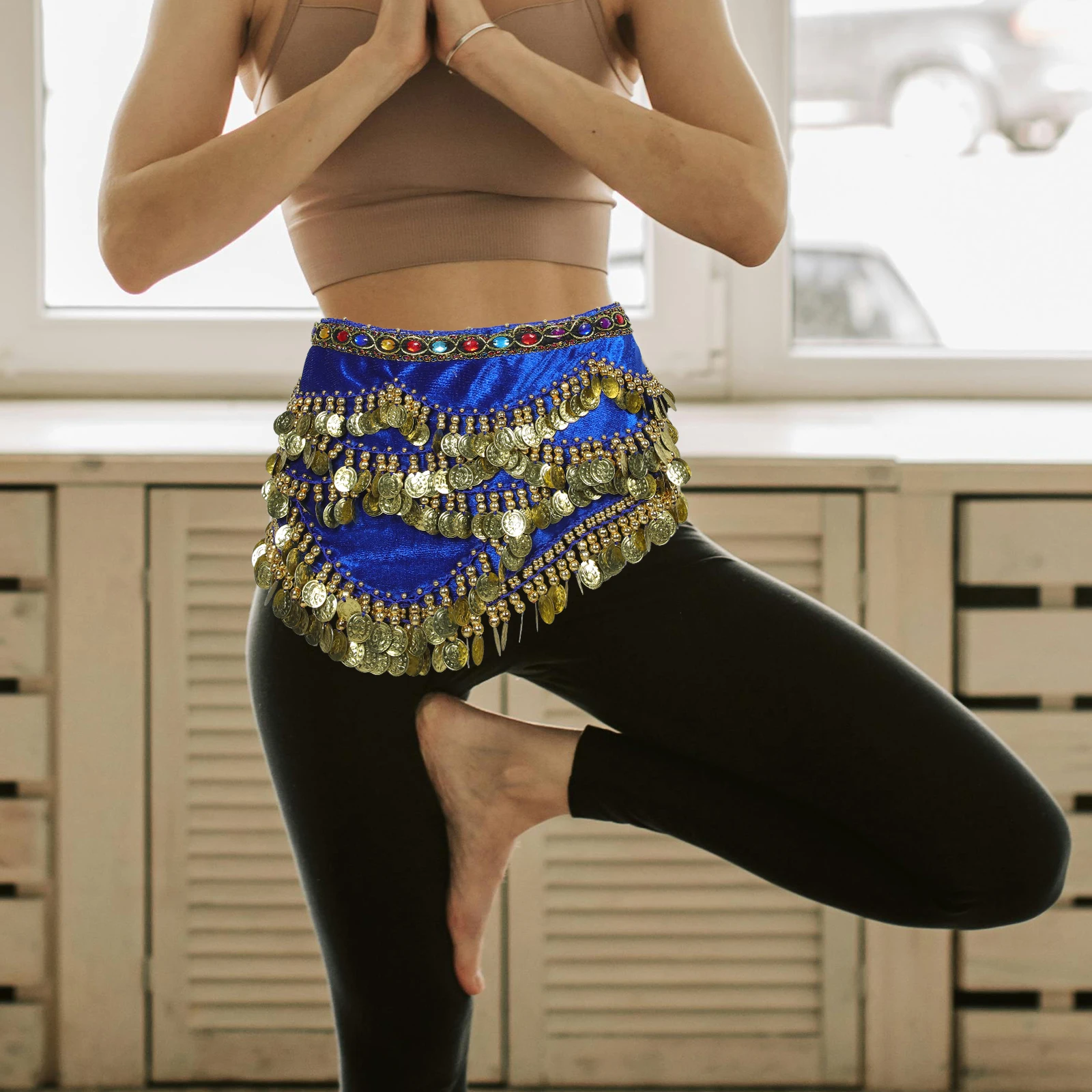 

1 Piece Belly Dance Waist Chain Handmade Beaded Tassel Fringe Hip Scarf for Women Party Festival Stage Performance Ornament Gift