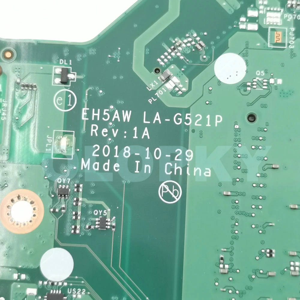 Laptop Motherboard For Acer Aspire A515-52 Mainboard with i3-8145U i5-8265U i7-8565U CPU EH5AW LA-G521P 100% Tested DDR4