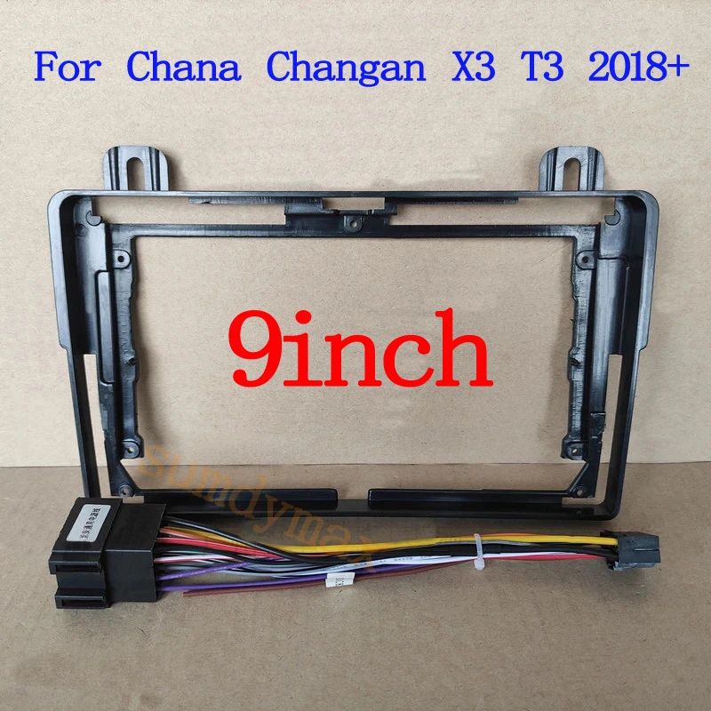 9inch Car Frame Fascia Adapter power wire cable For Chana Changan X3 T3 2018-2022 Android Radio Dash Fitting Panel Kit