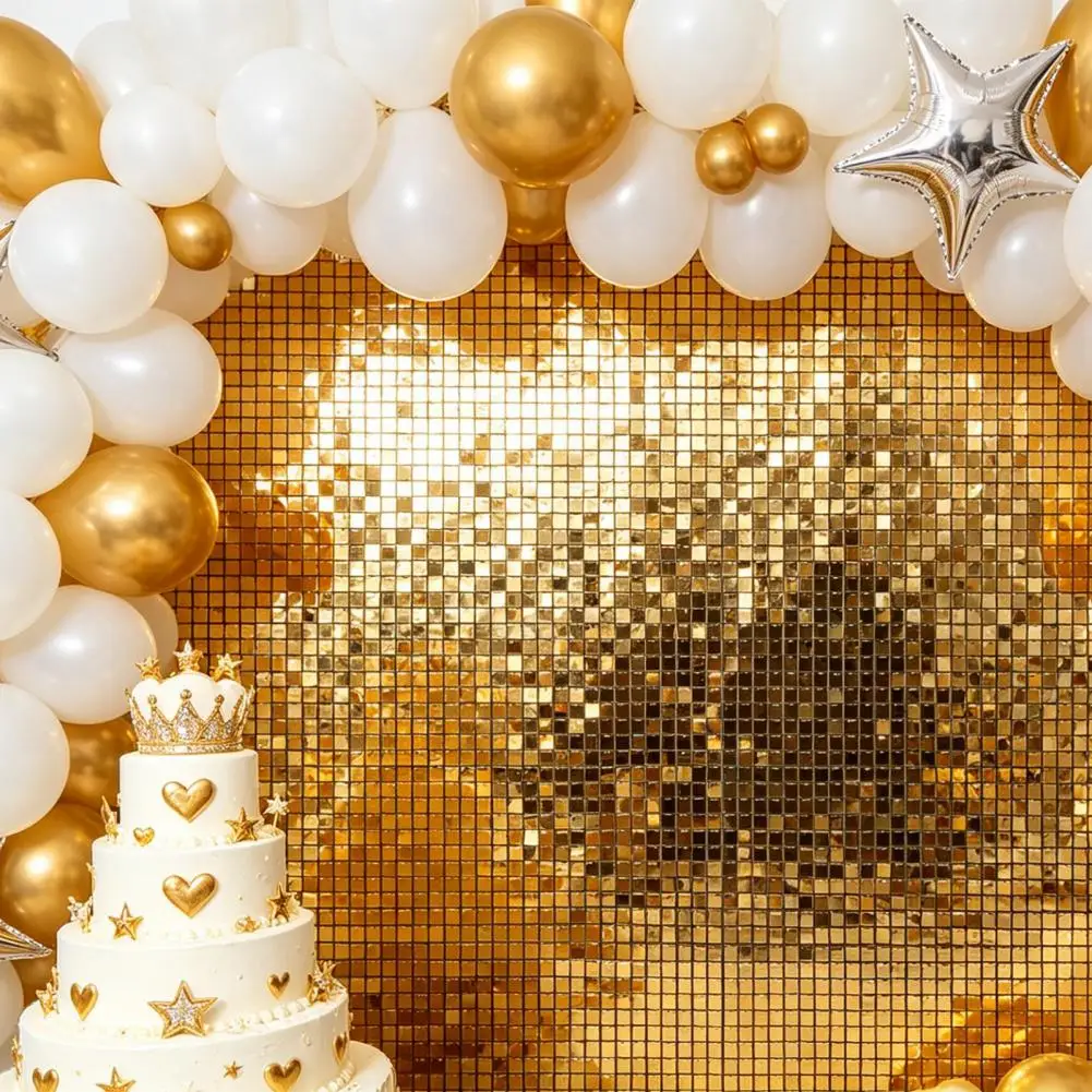 Party Shimmer Wall Backdrop, Foil Fringe Curtain, Glitter Hanging Tinsel Confetti, Aluminum Streamer for Birthday Wedding