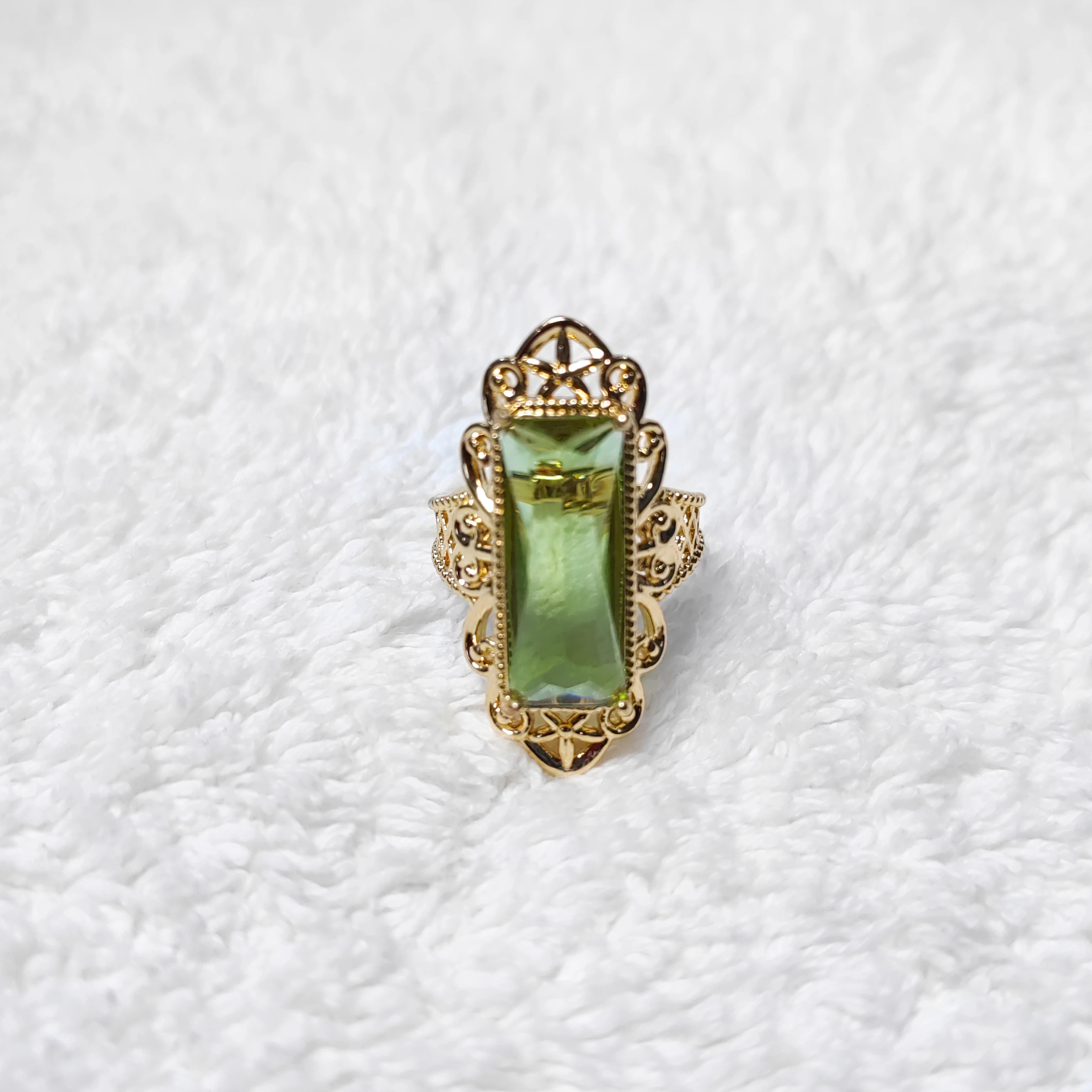 Vintage Türkischer Synthetischer Sultanit-Ring für Frauen, Farbwechselnder Ovaler Stein, Retro Kupferschmuck, Simulierte Diaspora-Farbe – Detail 11