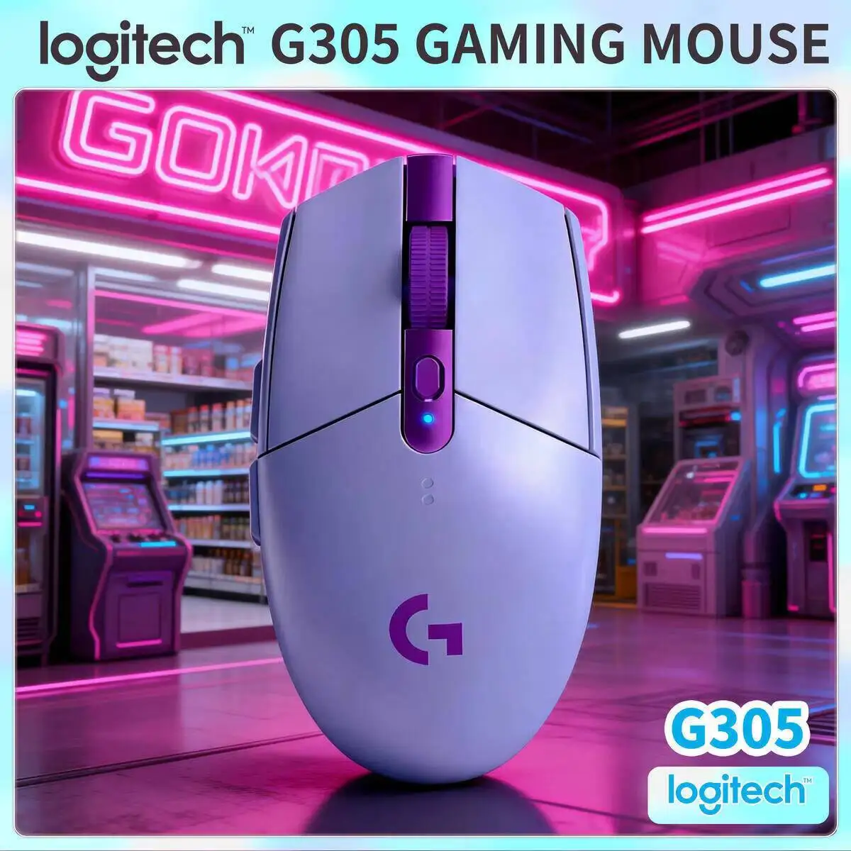 

Игровая мышь Logitech G305 LIGHTSPEED, 12000 DPI, приемник 2,4 ГГц, 6 программируемых кнопок, прочная конструкция