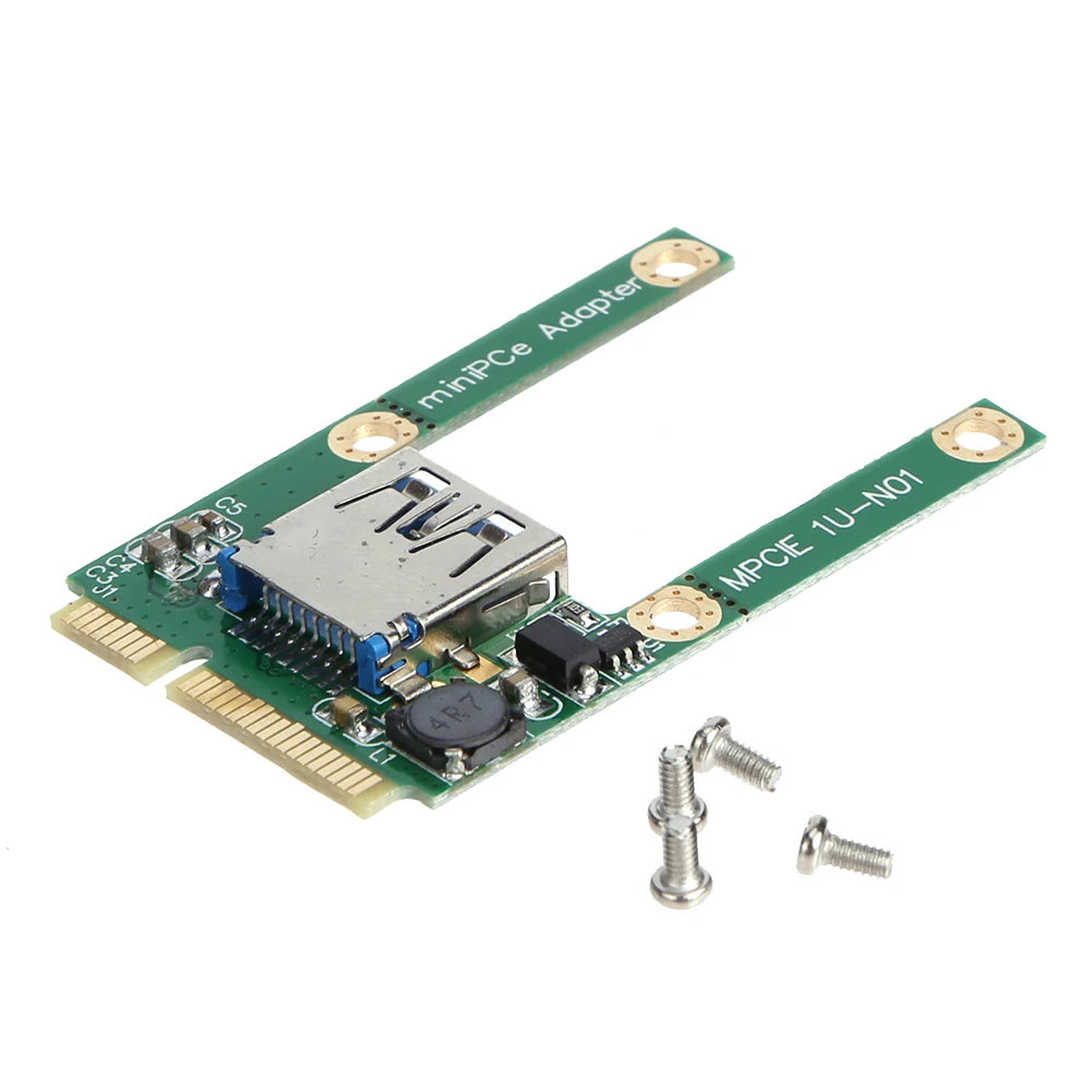 Mini PCI-E To USB3.0 Expansion Card Mini PCI-E to USB3.0 PCI Express Adapter Card With Screw for Notebook for Windows Mac OS