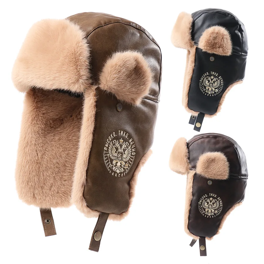 Winter Trapper Hat for Men Women Thick Warm Earflap Ski Hat Outdoor Windproof Cycling Cold Protection Cap