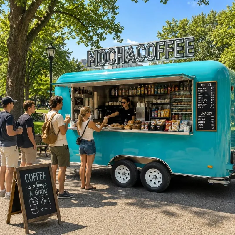 Factory Price New Design Commercial Food Truck Trailer Custom Mobile Kitchen for Fast Food and Multiple Catering Businesses