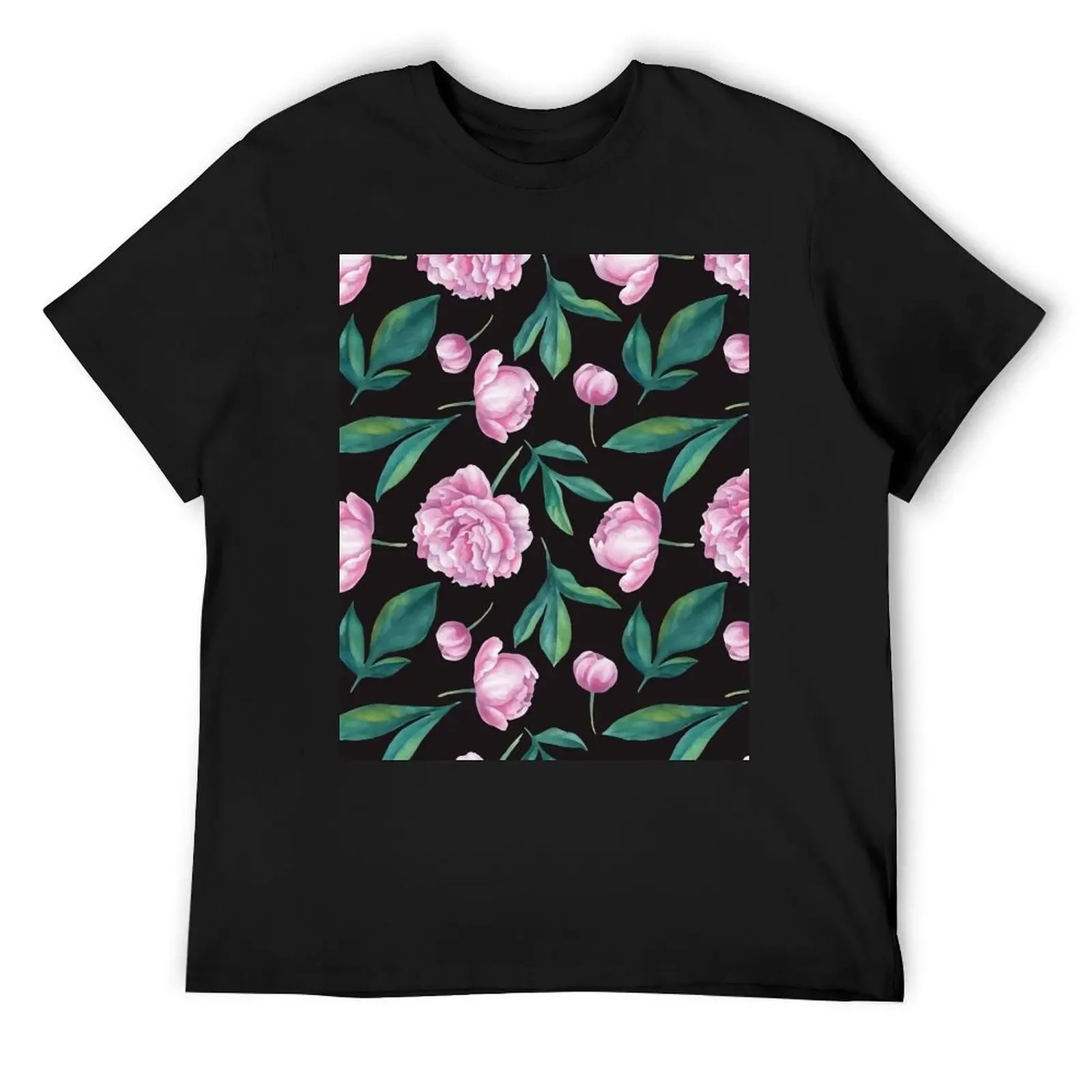 Seamless watercolor peony pattern T-Shirt baggy shirts shirts graphic mens big and tall t shirts