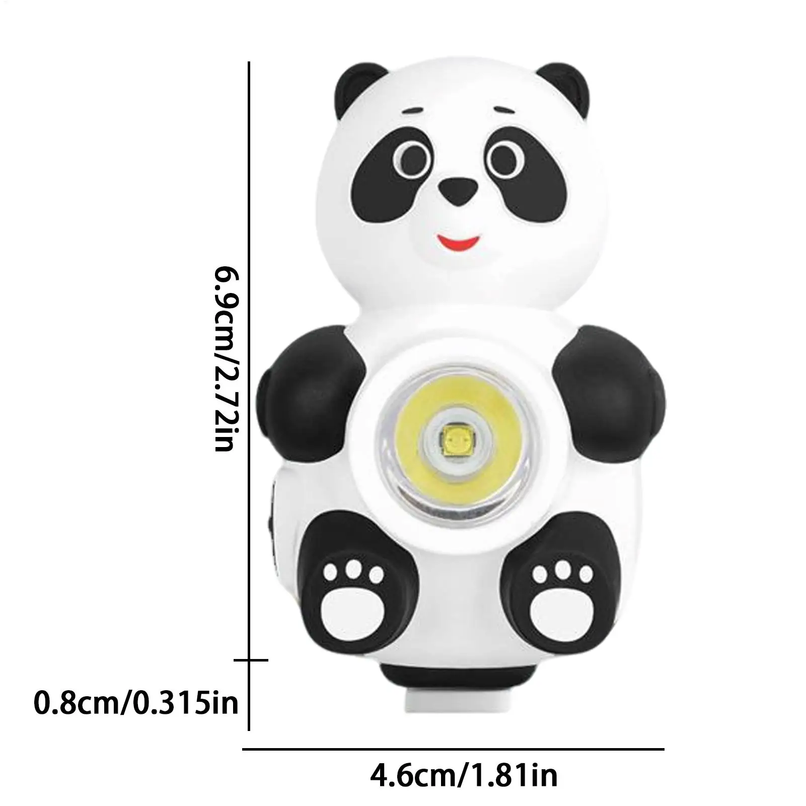 Children's Bicycle Horn Light Waterproof Panda Shape Large Battery Ornament Light For Night Riding For Men Women Friends