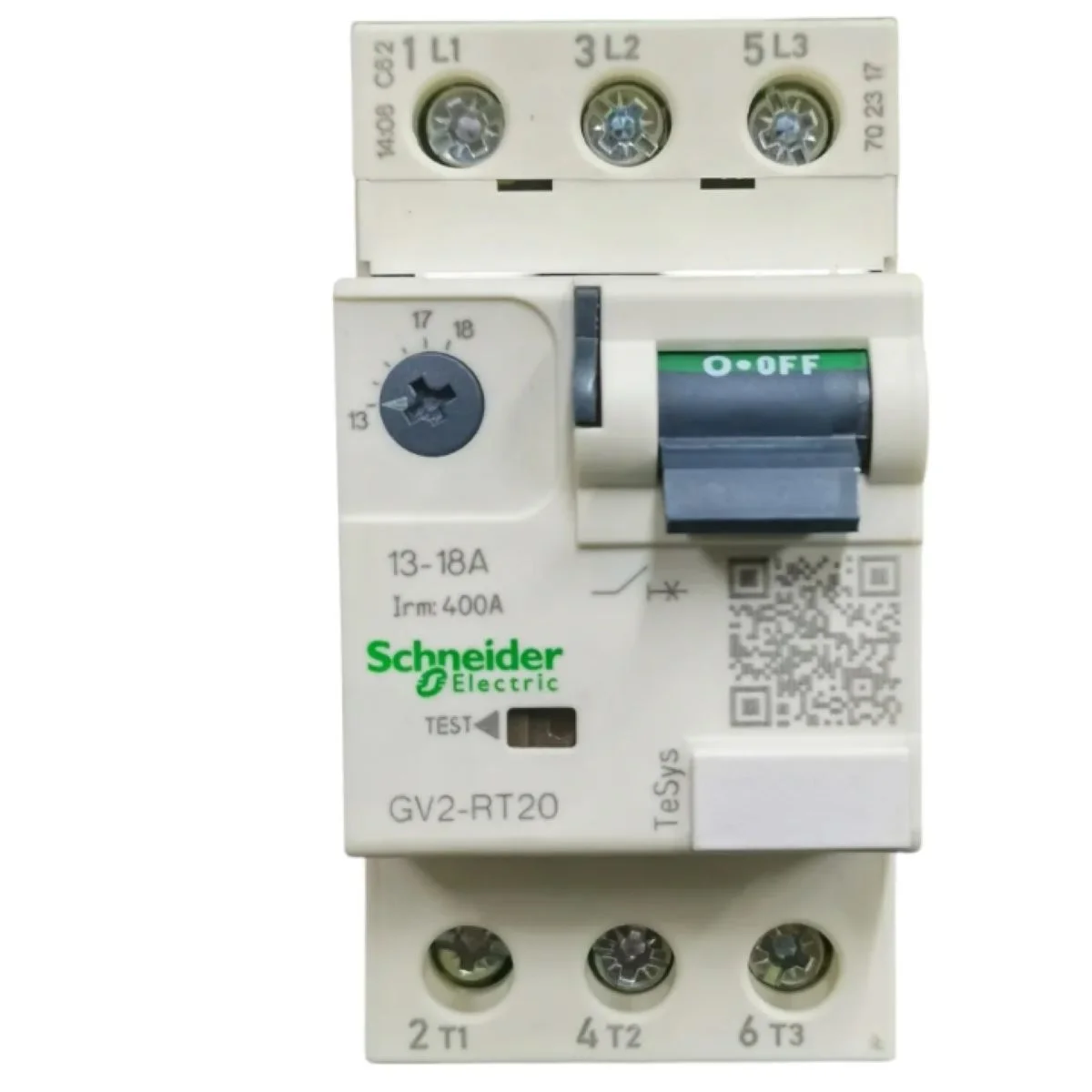GV2-RT20 GV2RT20 circuit breaker, GV2, 3P, 13-18 A, thermal magnetic, screw clamp terminals