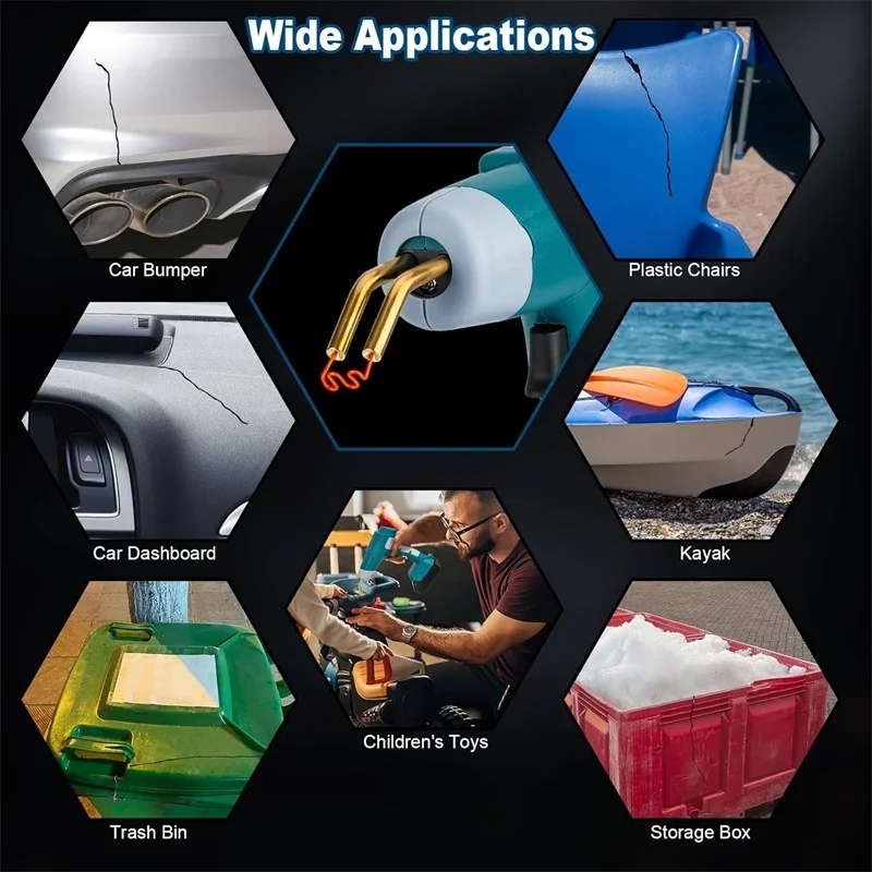 Cordless Plastic Welder Gun for Makita 18V Battery with 600PCs Hot Staples Plastic Welding Kit for Car Bumper&Plastic Repairing