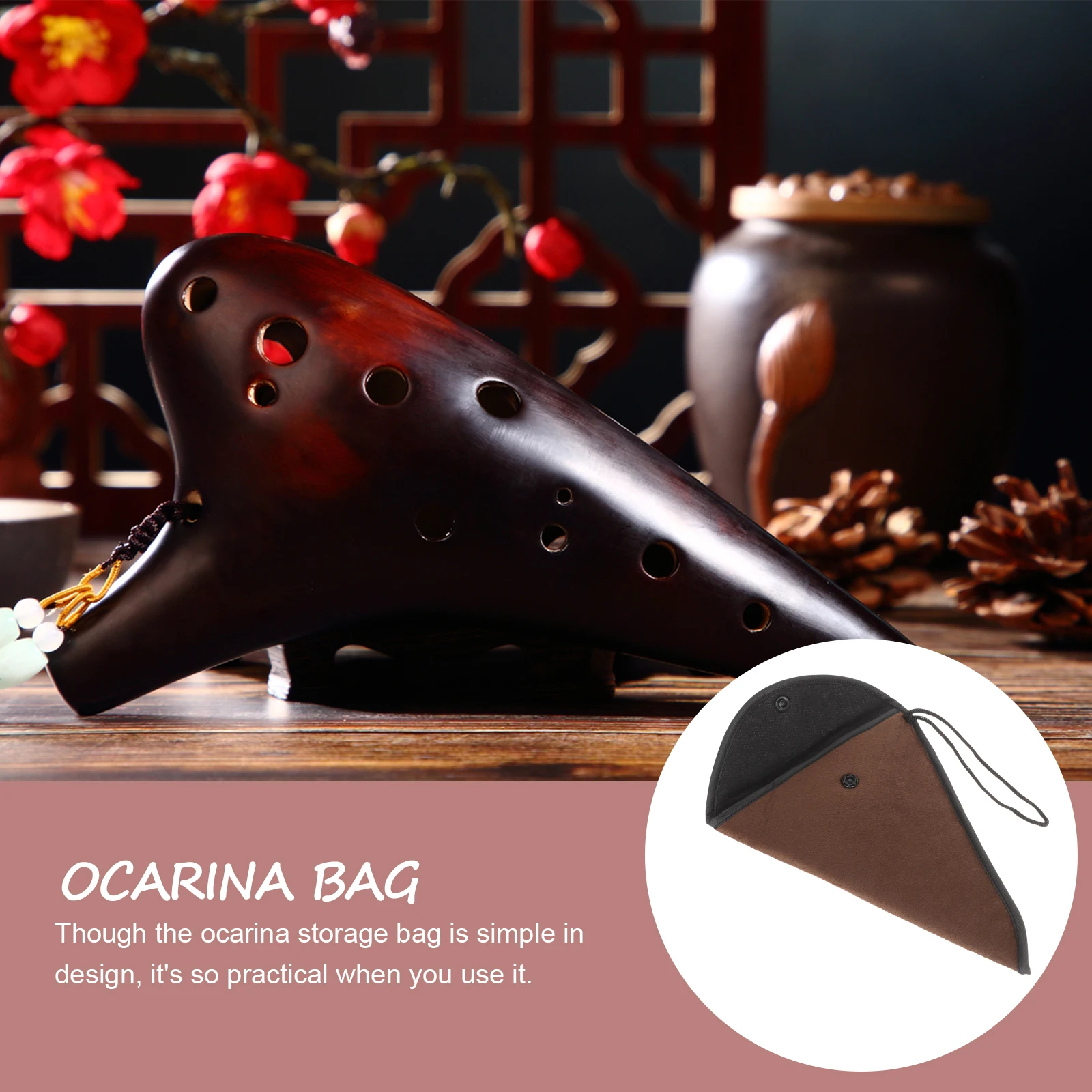 

3pcs Thicken Wear-Resistant Ocarina Bags Portable Storage Bag For 12-Hole Ocarina Instrument Protector Travel Holder Gift