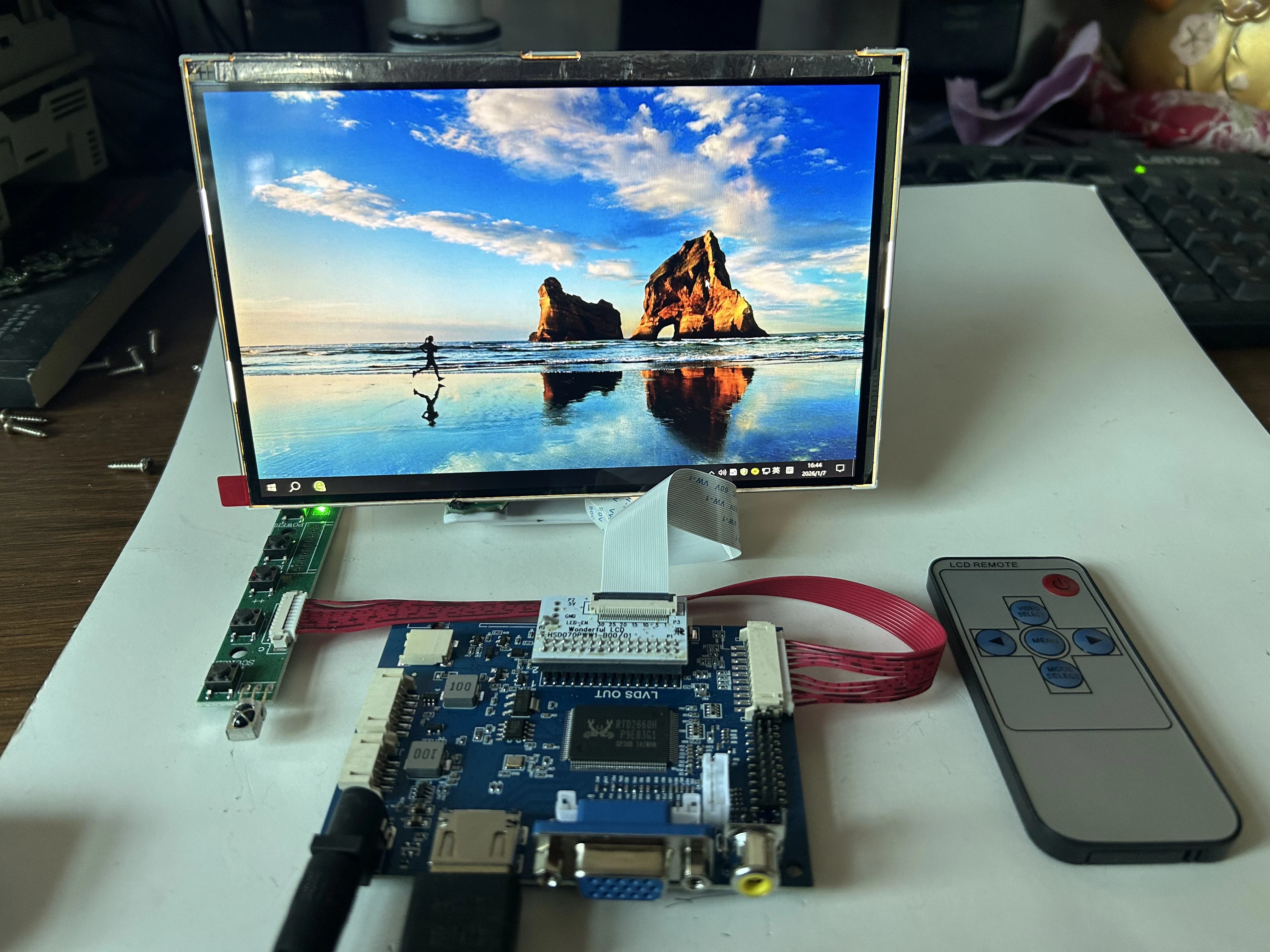 7inch IPS lcd screen HSD070PWW1 A00 HSD070PWW1 B01 1280x800 400cd High brightness lcd board for Raspberry Pi