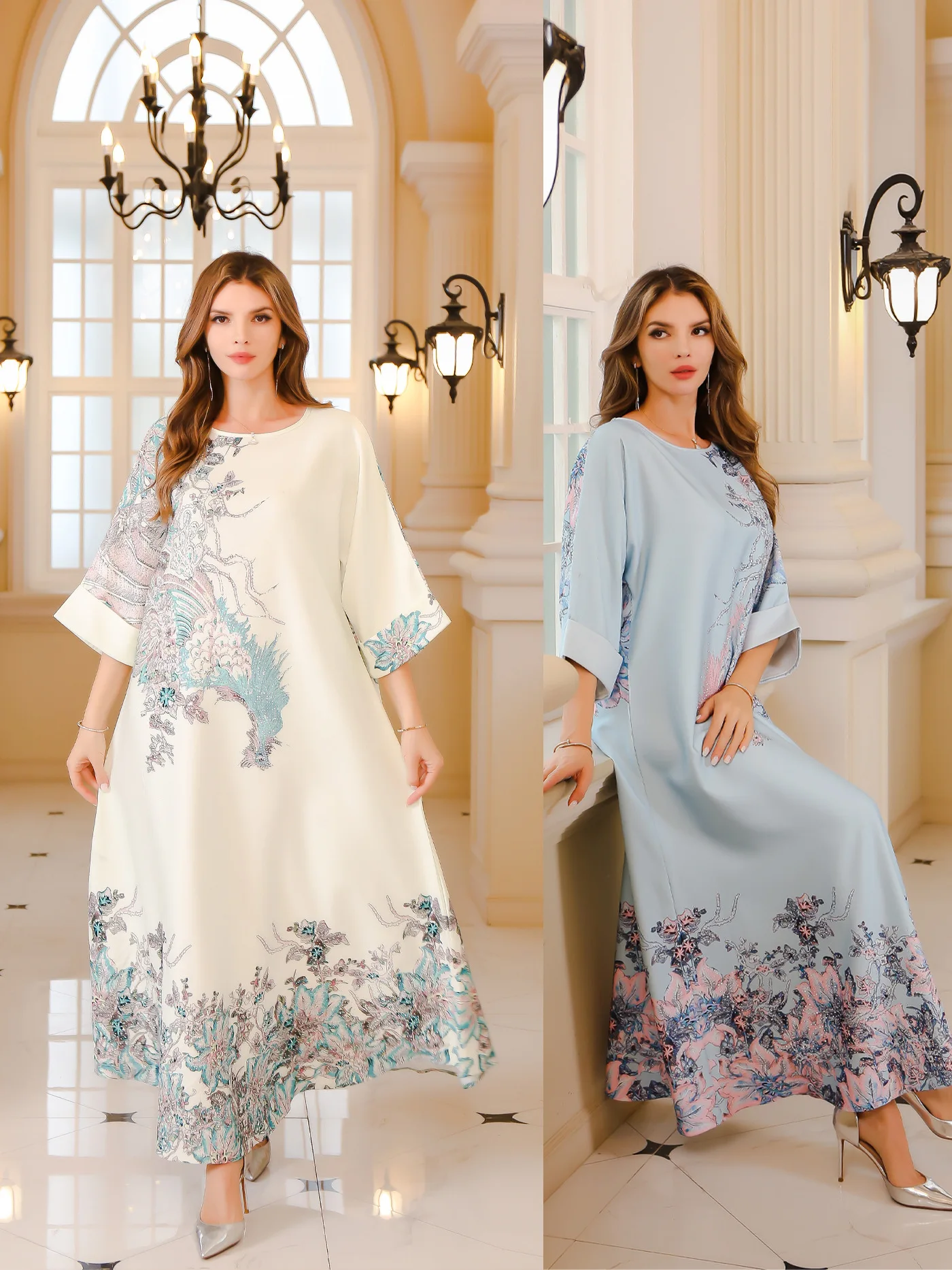 

Eid abaya Muslim Islamic dresses Middle East abaya gowns Women's clothes Turkiye women's ironing luxury fashion gown