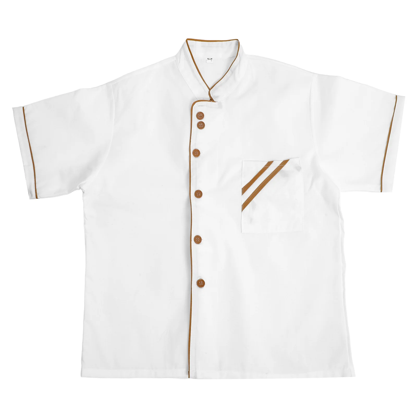 Veste de restauration ample et décontractée, unisexe, manches courtes, blanc, taille L, résistante à l'usure, pour Restaurant, hôtel, cuisine, travail