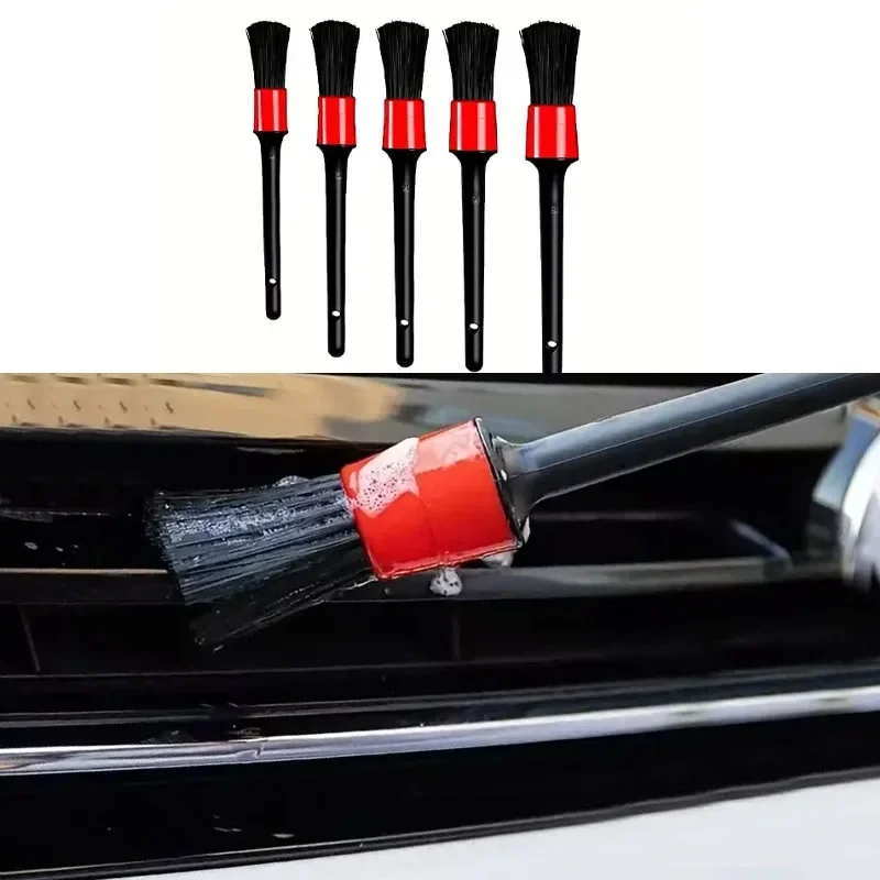 Automotive specific detail brush set - interior air conditioning cleaning brush - dashboard air outlet wheel cleaning tool