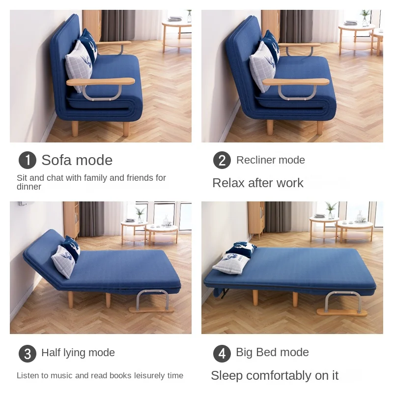Single Dual-Use Office Noon Break Bed Household Simple and Portable Small Foldable Recliner K-STAR Folding Bed Sofa Bed