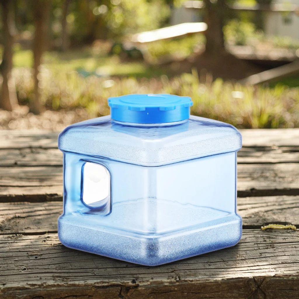 

5 L Square Plastic Waterproof Outdoor Use Water Bottle With Lid Newly Hot Sale Wide Mouth PC Material