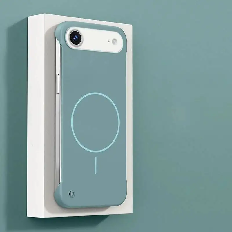 

For IPhone Air 17 Pro Max Case Frameless Hard pc MagSafe Cover Magnetic Charging Shell Camera Armor Funda