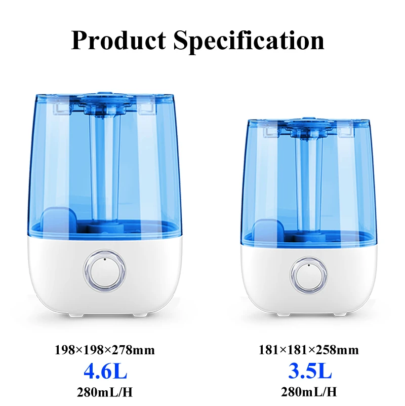 RUNAL Umidificador De Ar 3Lt Top Fill 3.2L Cool Hocl آلة ترطيب ذكية 3 لتر 3L H2O مرطب الهواء للنباتات