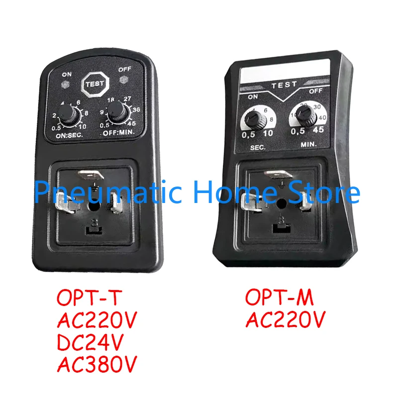 Adjustable Automatic Drainage Timer Solenoid Valve Time Control OPT-T OPT-M AC220V DC24V AC380V