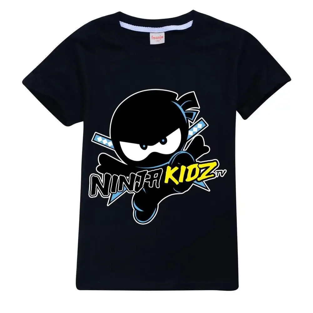 2-16Y 2024 Summer NINJA KIDZ Costume Kids Short Sleeve Tops Teenagers Boys Cotton T-shirt Baby Girls TShirt