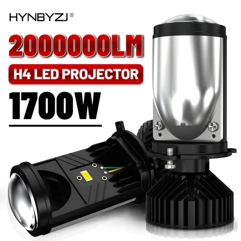 Y6 H4 LED Projector Headlight Projector Lens with Fan Cooling Super Bright 1700W 2000000LM Automobile Hi Lo Beam Bulb 12V 8 best sales y6 led h4 - №4