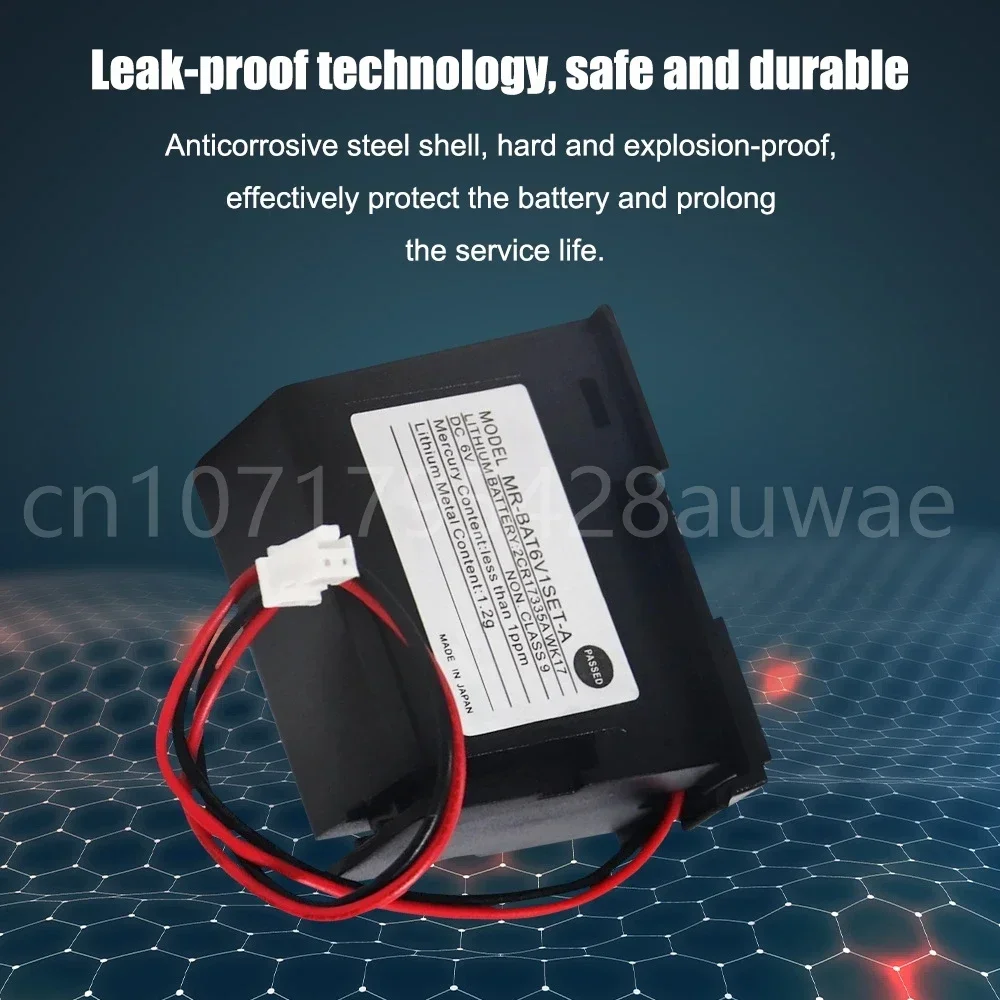 20 قطعة بطارية ليثيوم أصلية 6 فولت 2CR17335A WK17 MR-BAT6V1SET-A بطارية ليثيوم PLC مع قابس أبيض
