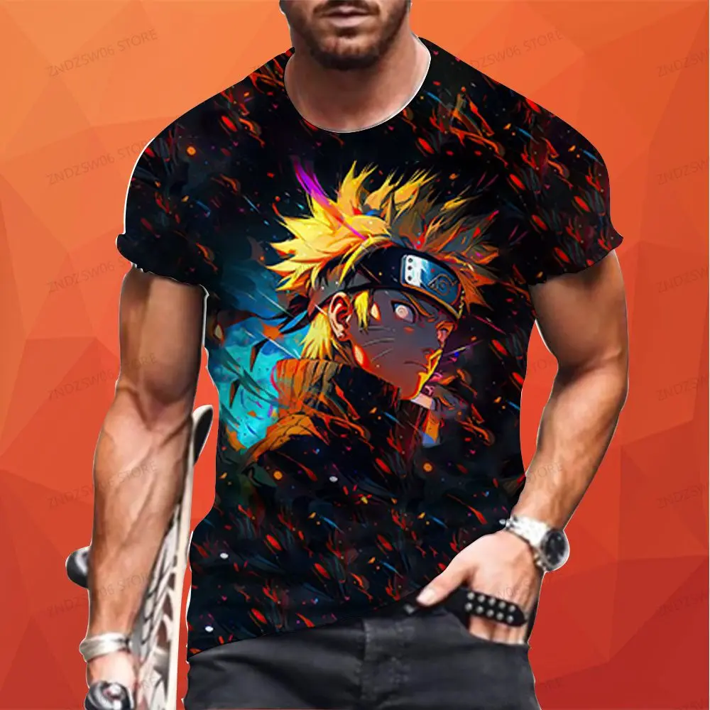 

2024 New Naruto Ninja Men's T-shirt Fashion Cool 110-6XL Hip Hop Anime Quick Dry Street Wear Cosplay Clothing Short Sleeve Y2k