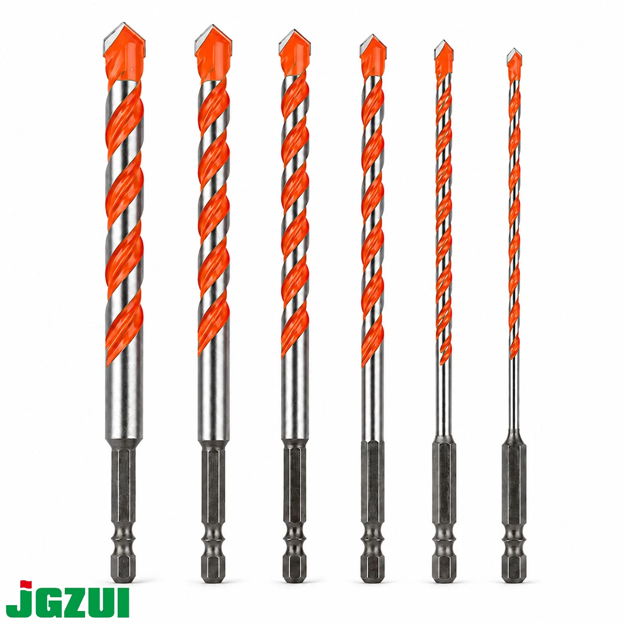 JGZUI 6.35mm Hex Shank Extended Multipurpose Alloy Drill Bit for Glass Tile Ceramic Concrete Cement Wall Hole Drilling