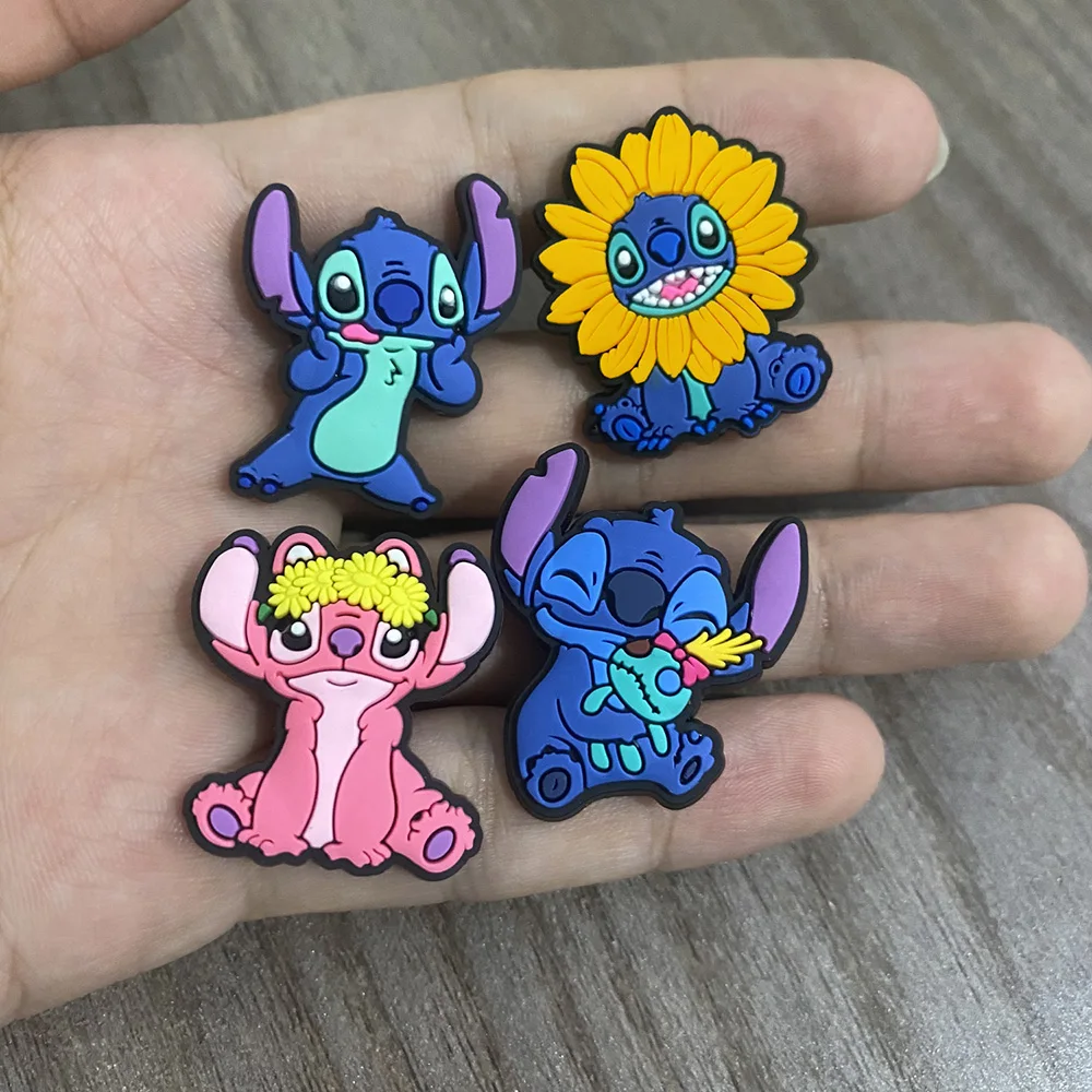 MINISO 1-20Pcs Disney Stitch Shoe Charms Cartoon DIY Shoes Accessories For Clogs Wristbands Sandals Decorations X-mas Gifts