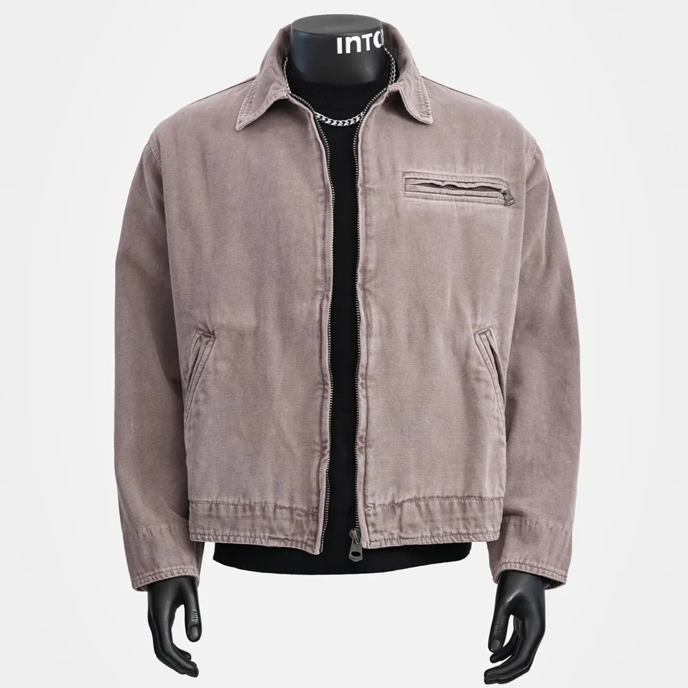 

Street Designer Fashion Men Jacket Detroit Washed Loose Fit Denim Jacket Zipper Fly Unisex Couple Cotton Coat Men Biker Jackets