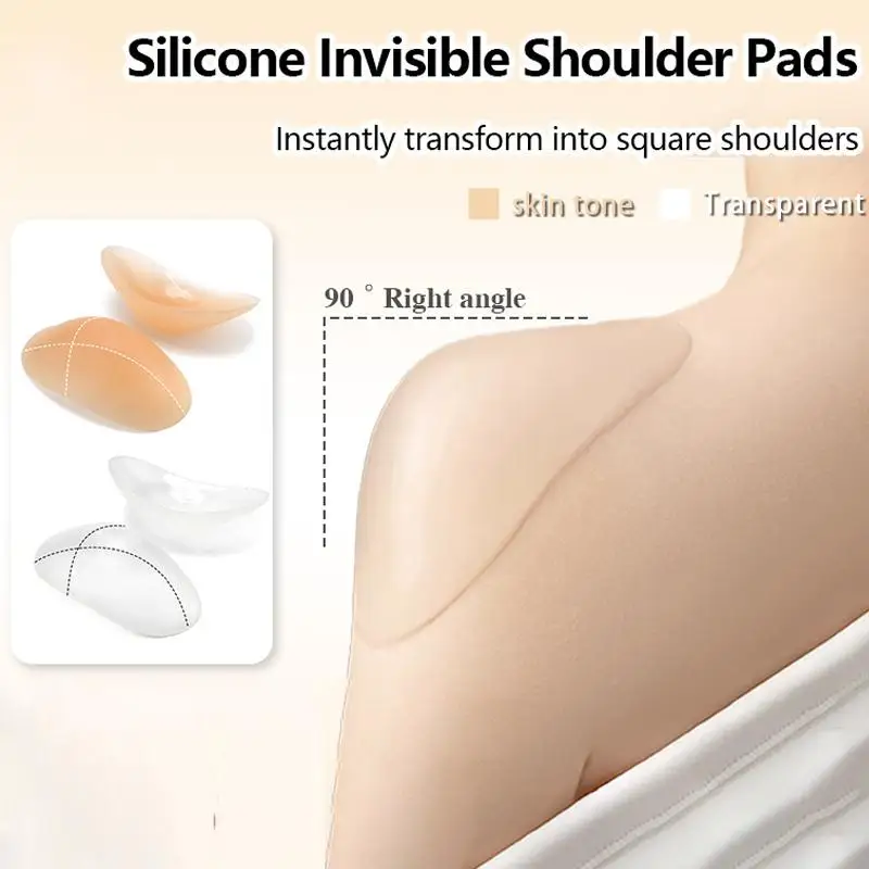 Fotografia 6: Almofadas de Ombro de Silicone Invisíveis em Ângulo Reto, Almofadas de Ombro Ampliadas e Espessadas