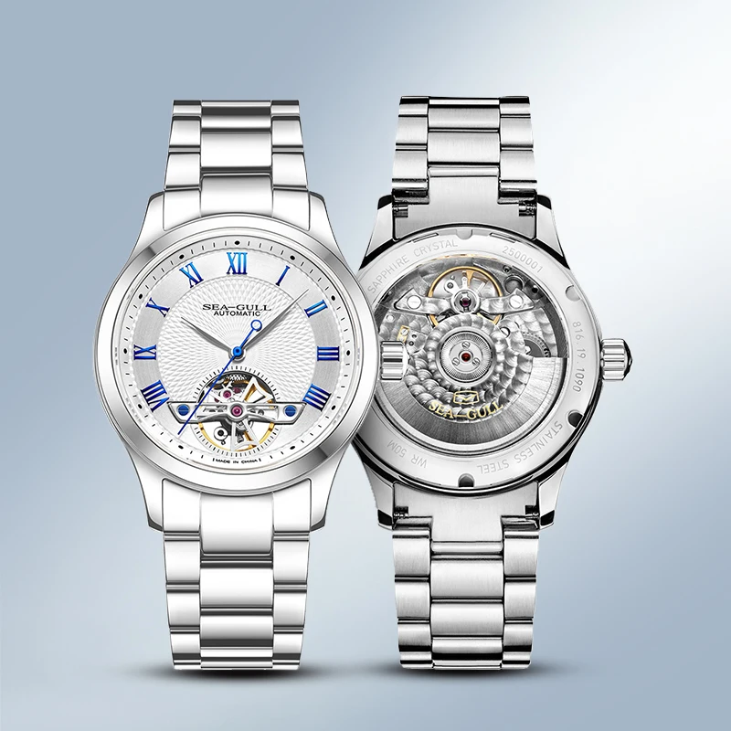

Sea-Gull Flywheel Mechanical Watch Stainless Steel ST2502 Movement Automatic Men's Watch 50M Waterproof Sapphire Wristwatch 1090