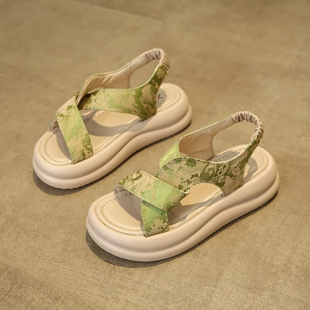 

PU Leather Summer Sandals For Girls 2025 Trend Fashion Teenager Girl's Sandals Korean Style Waterproof Beach Shoes For Girls