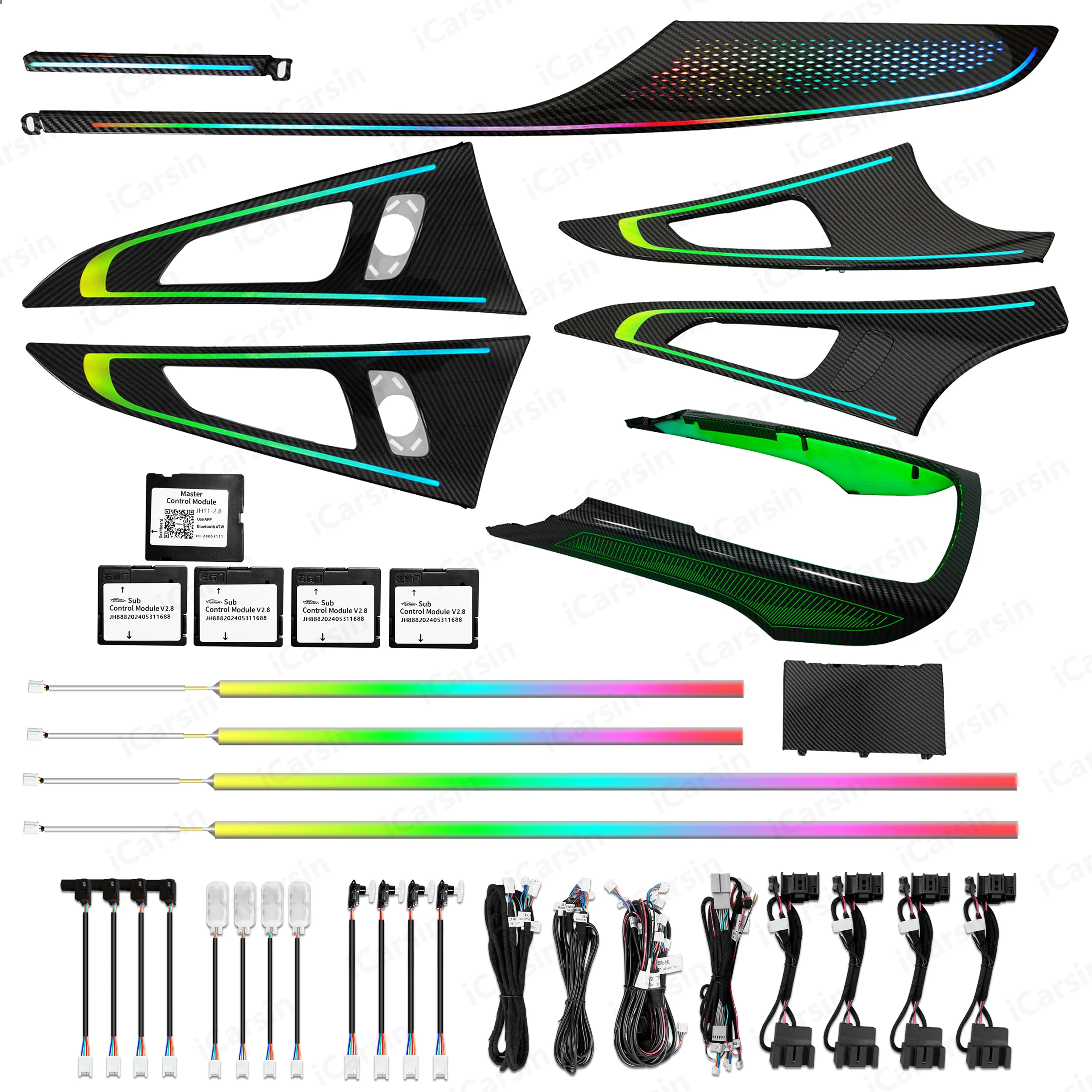 

Upgrade 256 Colors Symphony Led Car Interior Ambient Lighting Decoration For Audi A6/S6/RS6 C7 2011-2018 Trim Accessories