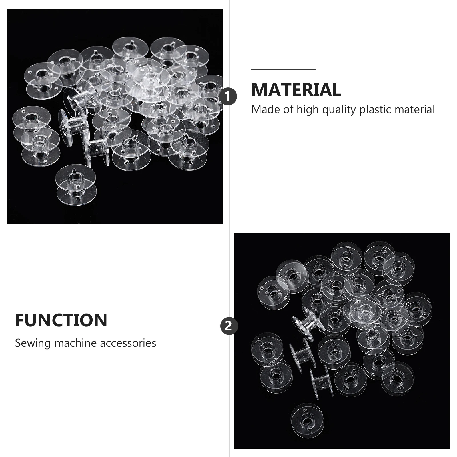 

50 Pcs Sewing Machine Bobbin Accessories Supplies Embroidered Cop Latches Plastic