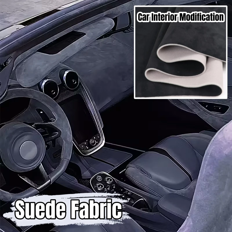 

Auto Roof Lining Headliner Fabric Suede Foam for Car Interior Upholstery Shedding Saggy Repair Wrap Car Fabrics Cloth Material