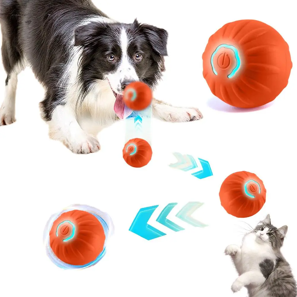 Shaky Ball Toy For Dogs Interactive Dog Ball Automatic Moving Dog Toys Ball USB Rechargeable Vibrating Ball For Dogs J4M2