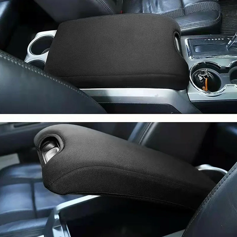 Car Center Console Armrest Pad Cover Black for Dodge Ram 1500 2500 3500 2010 2011 2012 2013 2014 2015 2016 2017 Auto Accessories - view 4