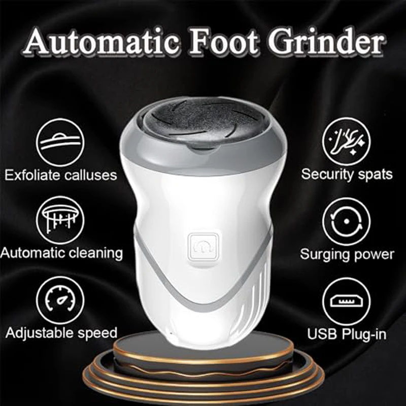 Rechargeable Electric Portable Foot Callus Remover Pedicure Grinder File for Dry Cracked Hard Dead Skin