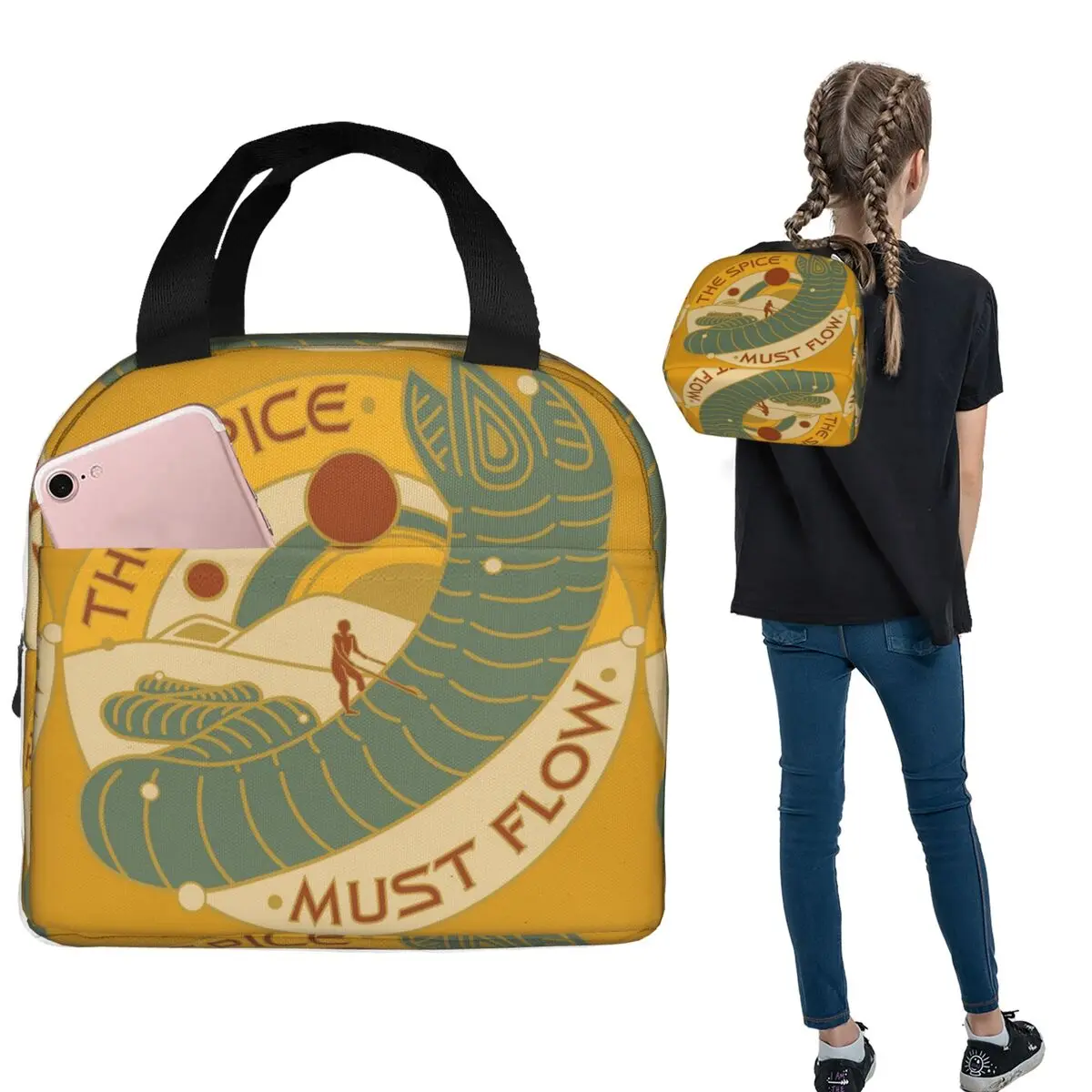 

Термосумка для обедов The Spice Must Flow для женщин и детей, портативная термосумка для еды, термосумка-тоут