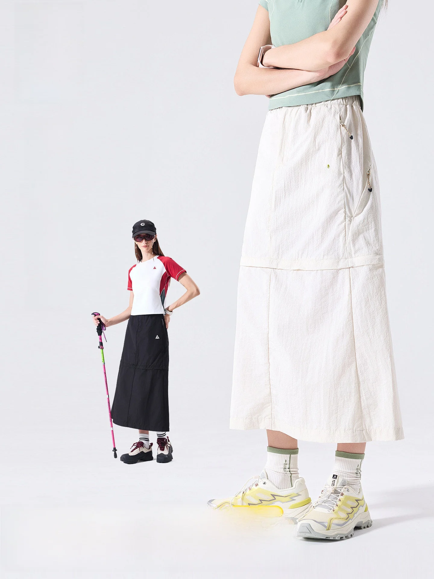 Waterproof Breathable Quick Dry Outdoor Workwear Half Skirt Women's Summer  Color Slimming Casual A-Line Skirt