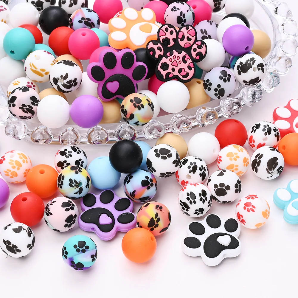 

5Pcs Pacifier Chain Silicone Beads Food Grade for Baby Diy Nursing Chewable Teething Toys Gift Chain Accessoies
