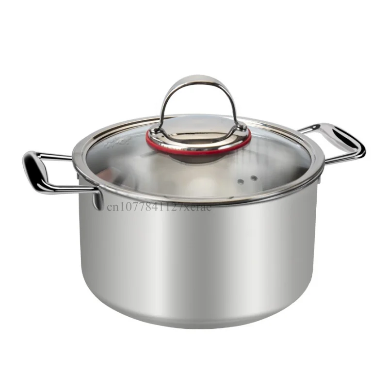 

20cm Pure Titanium Large Capacity Pot Outdoor Coating with Handle Heat-resistant Pot Camping Picnic Cooking Multifunctional Pot
