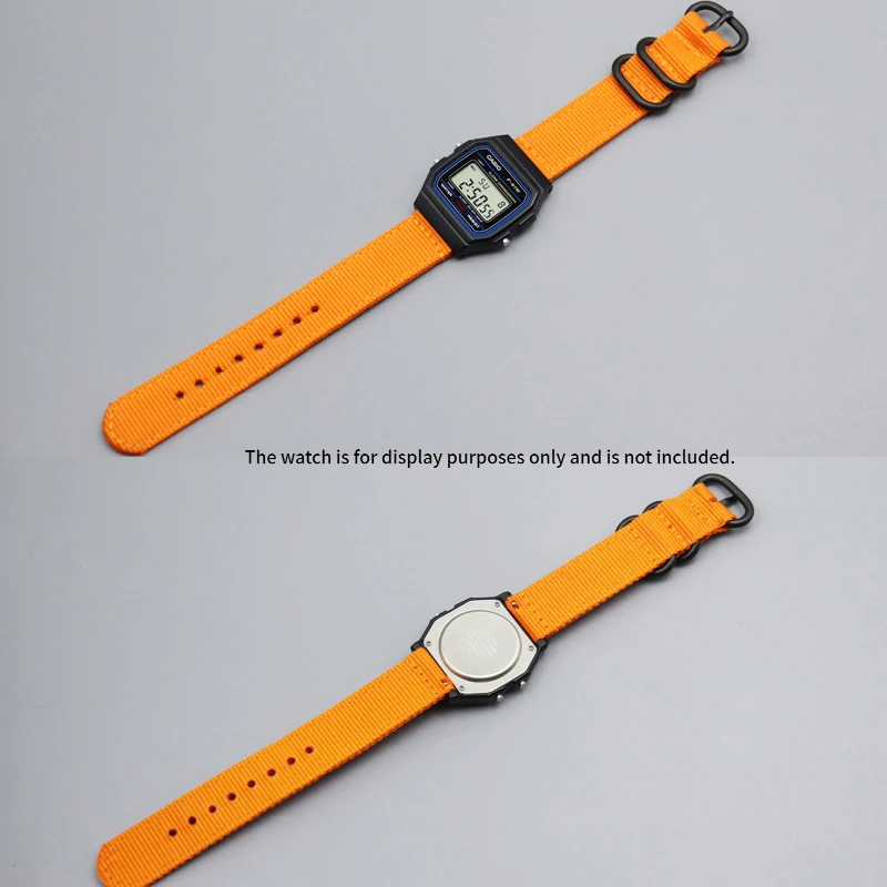 Replacement 18mm Nylon Strap for Casio F84 F91 F91W F94 F105 Small Square Electronic Watch Band