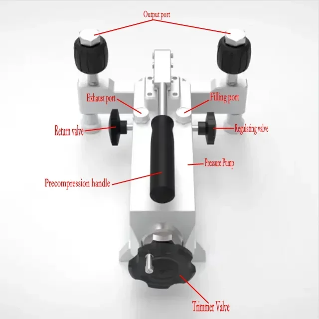 Hydraulic Water Oil Pressure Calibrator Portable Pressure Gauge Testing Equipment Comparator Calibration Hand Pump 70MPa