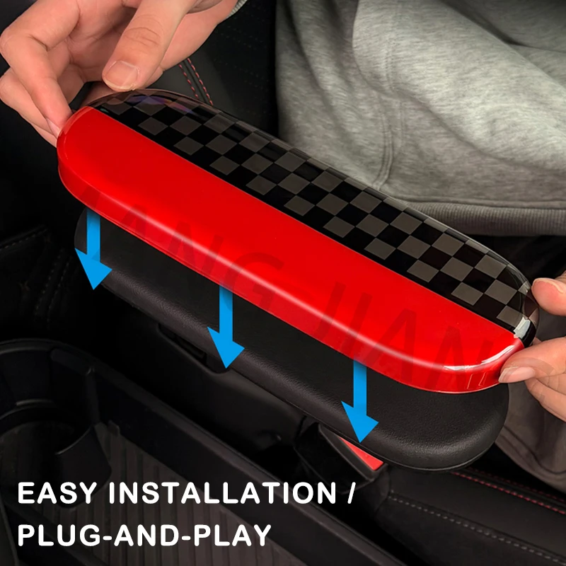Car Center Console Storage Box Armrest Panel Cover Sticker For Mini Cooper E/SE J01 EV J05 Aceman 2024 2025 Car Accessories