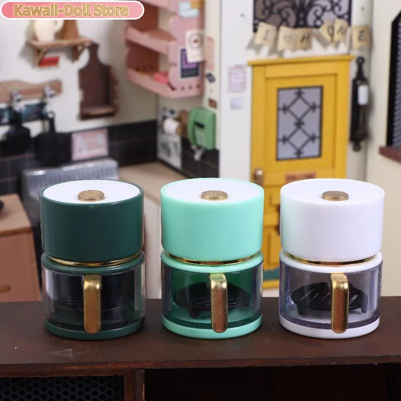 Miniaturowy model kuchni do domku dla lalek, mini frytkownica beztłuszczowa, rekwizyty do scenek fotograficznych, mini modele zabawek.